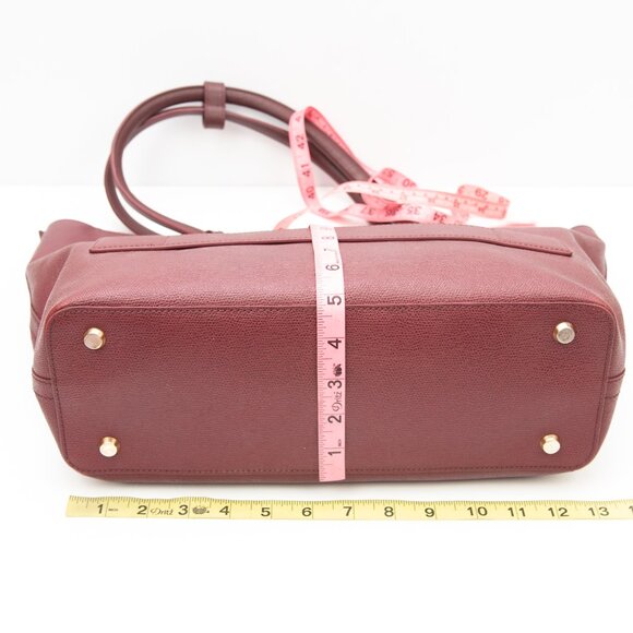 Tumi Sinclair Travel Tote Canvas Coated With Continental Wallet Work Burgundy - Picture 4 of 15